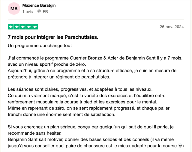 Avis d'un candidat