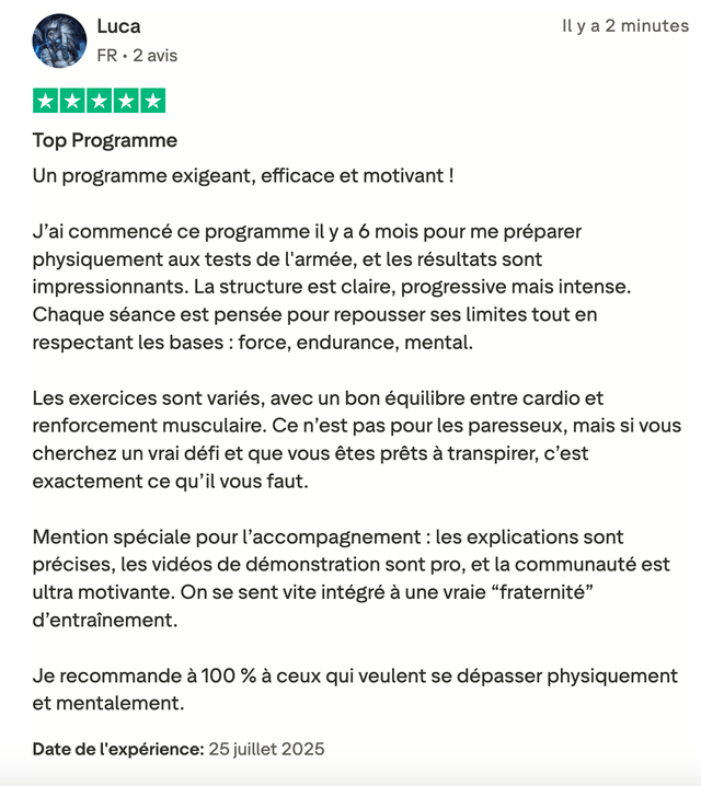Avis d'un candidat